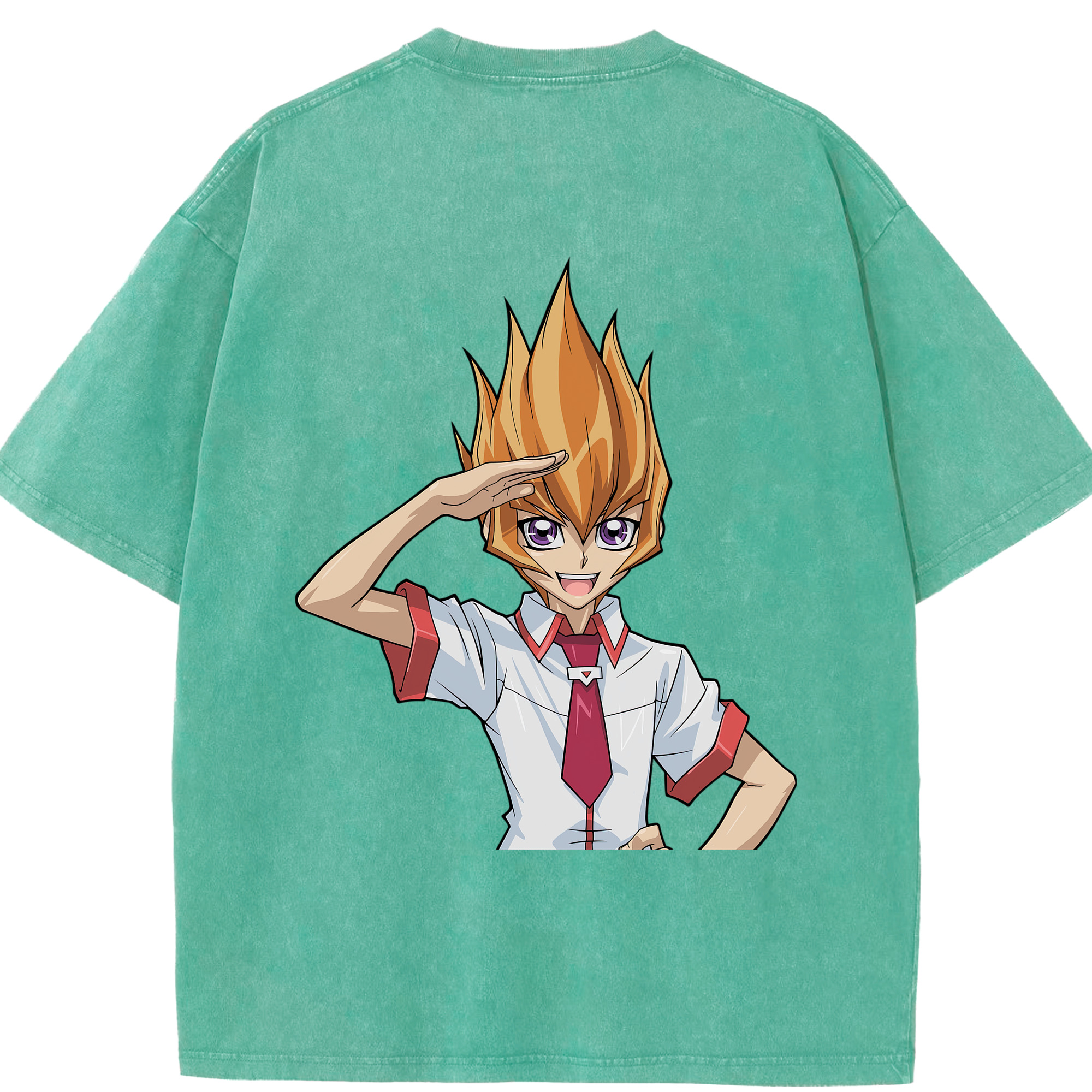 （画像用） 遊☆戯☆王 Yu-Gi-Oh! 綿100% ヴィンテージ風 半袖Tシャツ（背面プリント）